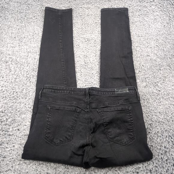 AG Adriano Goldschmied Jeans Women 30 Black Legging Skinny Ankle Stretch Denim - Picture 1 of 10